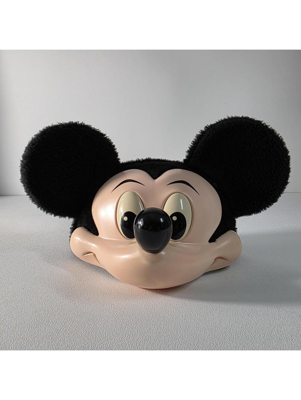 VTG 3D Mickey Mouse Hat Disney Snapback Cap Furry Ears Adult Hard Plastic USA